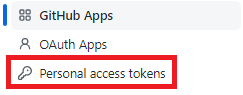 personal access tokens